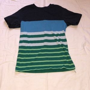 Grey blue and green T-shirt